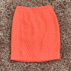 J. Crew hot pink dot Pencil Skirt